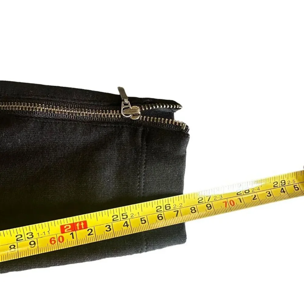 Eileen Fisher Black Rayon Blend Pull On Skinny‎ Leggings Zipper Hem Pants XS